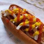 Battered Sausage on a Hot Dog Bun