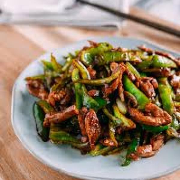 Roast Pork Stir fry with Herbs