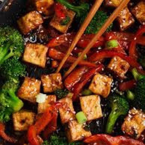 Tofu with Mongolian Sauce (1)