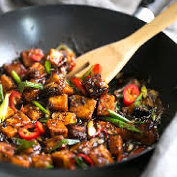 Vegetables with Black Pepper Sauce (1,5)