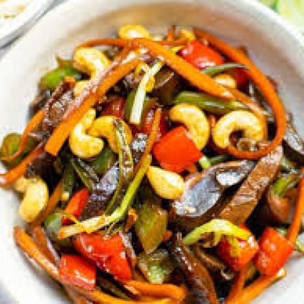 Vegetables with Kung Po Sauce (1,2,6,14)