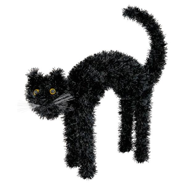 Halloween Bewitching Tinsel Black Cat