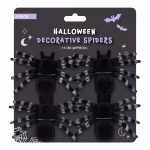 Halloween Decorative Black Spiders 4 Pack