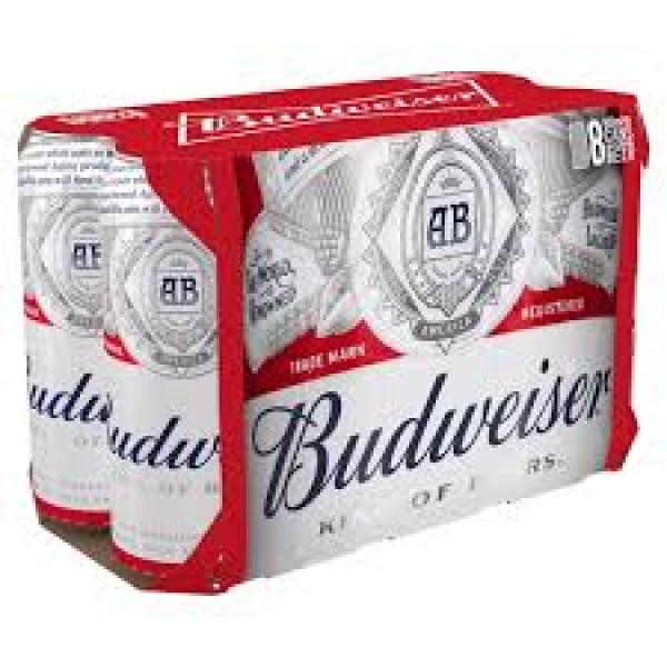 Budweiser 8pk Cans 500ml