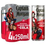 Captain Morgan and Cola 4pk 250ml