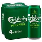 Carlsberg Pilsner Cans 4pk 500ml