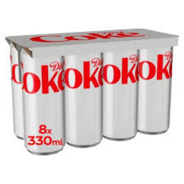 Coca Cola Diet 330ml 8pk