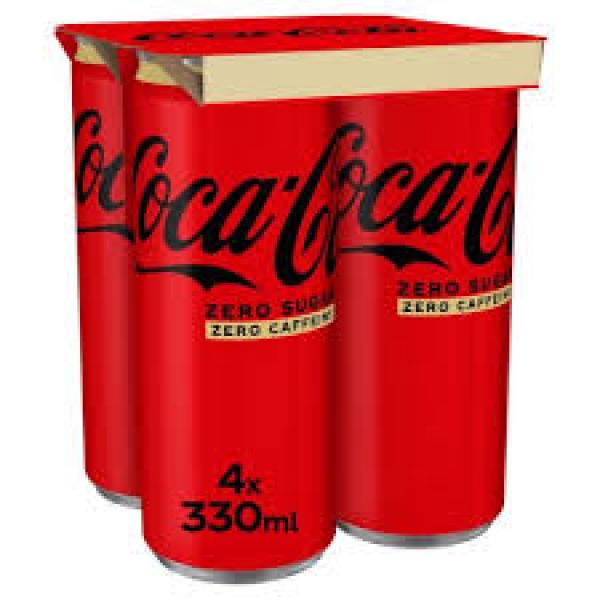 Coca Cola Sugar free Caffeine 330ml 4pk