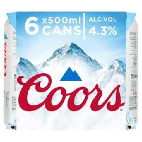 Coors 6pk 500ml