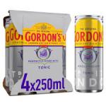 Gordons and Tonic 4pk 250ml