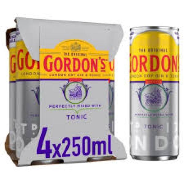 Gordons and Tonic 4pk 250ml
