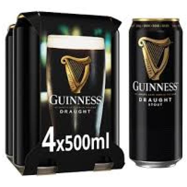 Guinness Draught Can 4pk 500ml