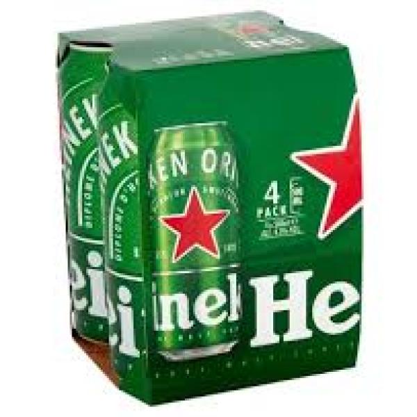 Heineken Can 4pk 500ml