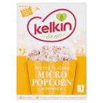 Kelkin Microwave Butter Popcorn 3x 90g