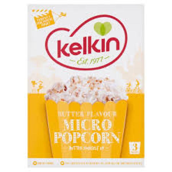 Kelkin Microwave Butter Popcorn 3x 90g