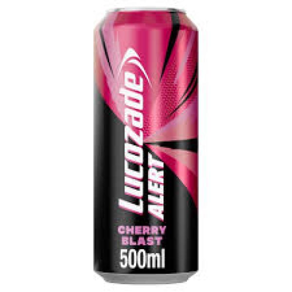 Lucozade Alert Can Cherry Blast 500ml 