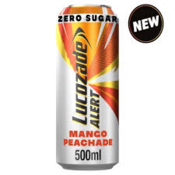 Lucozade Alert Can Mango n Peach 500ml 