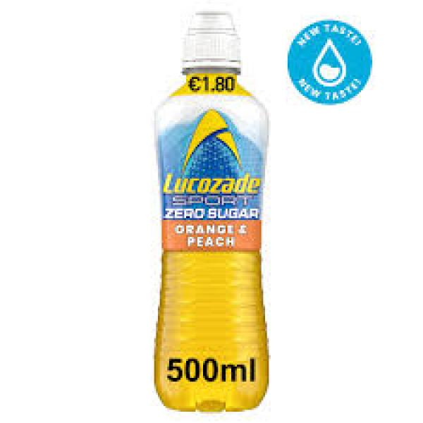 Lucozade Zero Orange n Peach 500ml