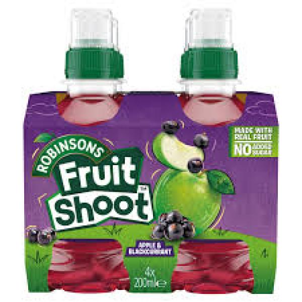 Robinsons Fruit Shots Apple and Blackcurrant 200ml 4pk
