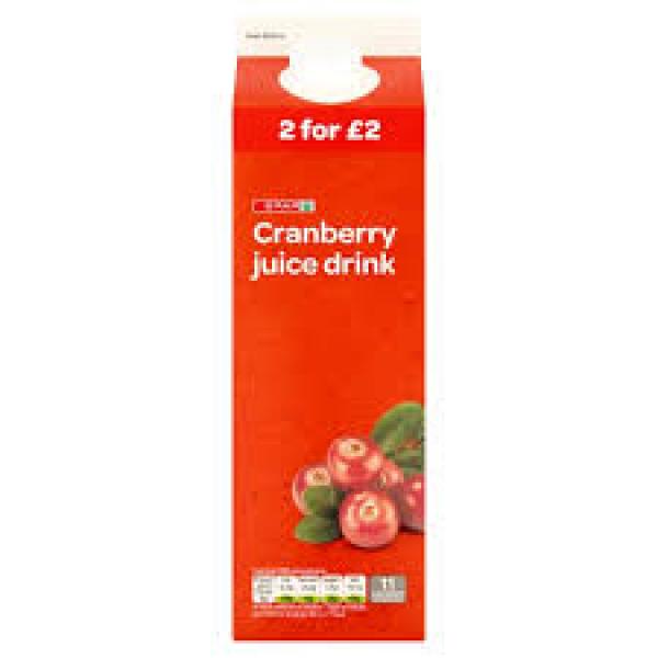 Spar Cranberry Juice 1ltr