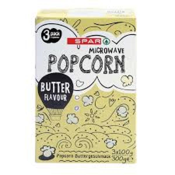 Spar Microwave Popcorn Butter 3x 100g