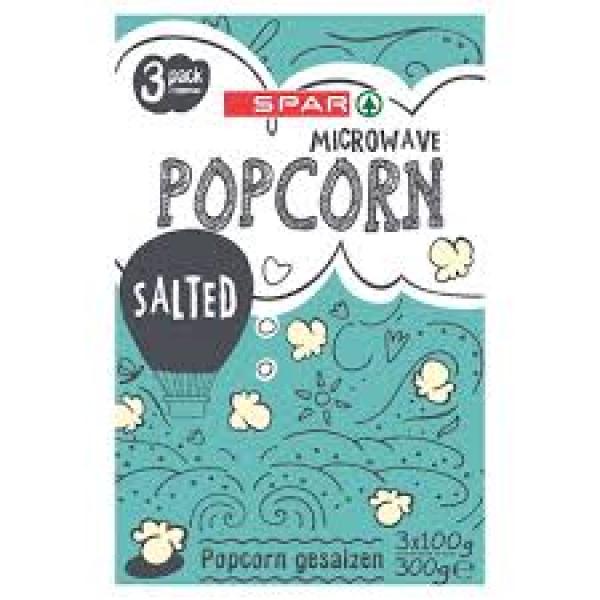 Spar Microwave Popcorn Salted 3x 100g