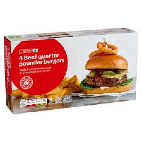 Spar Quarter Pounders 4pk