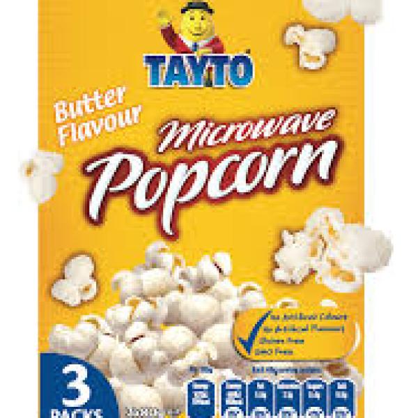 Tayto Microwave Popcorn Butter 3x 90g