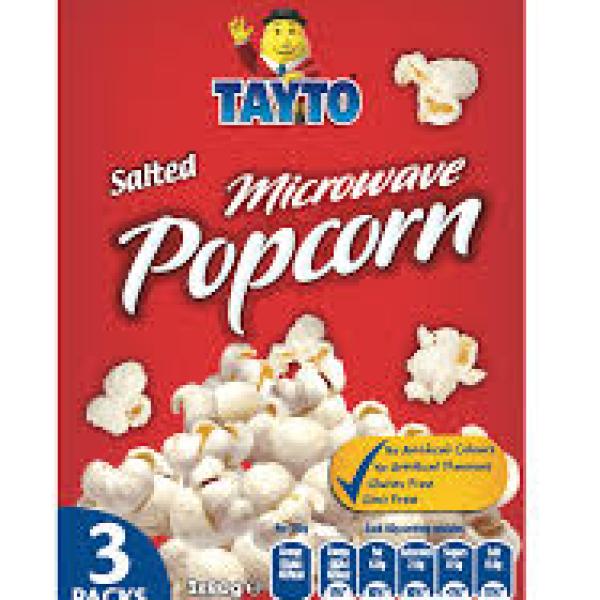 Tayto Microwave Popcorn Salted 3x 90g