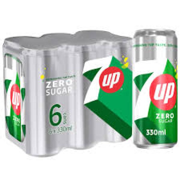 7Up Zero Can 330ml 4pk