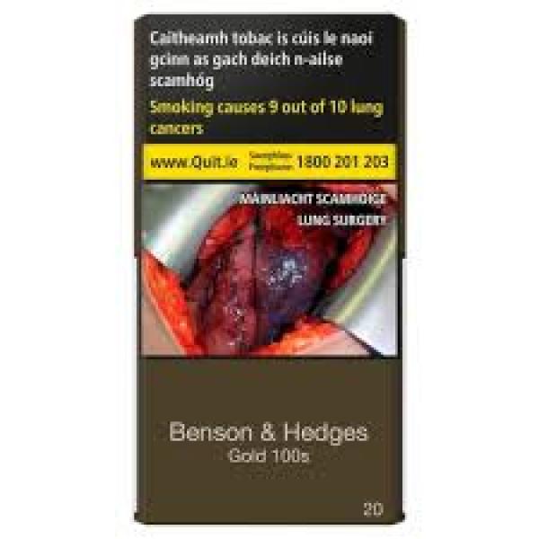 Benson and Hedges Gold 100s 20pk
