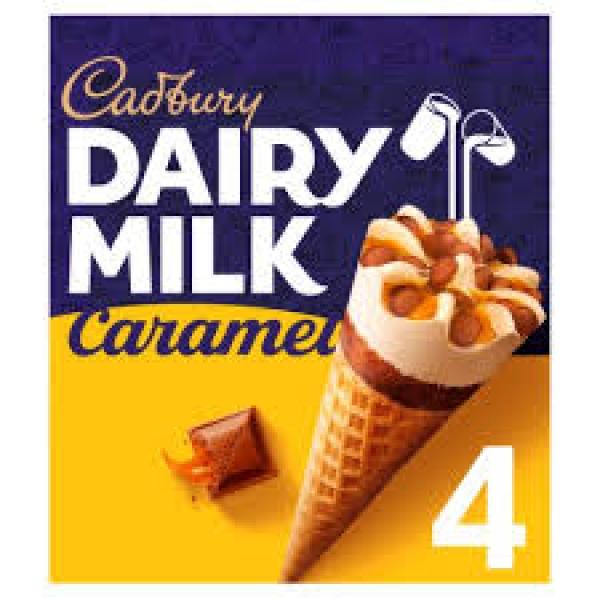 Cadbury Caramel Cones 100ml 4pk