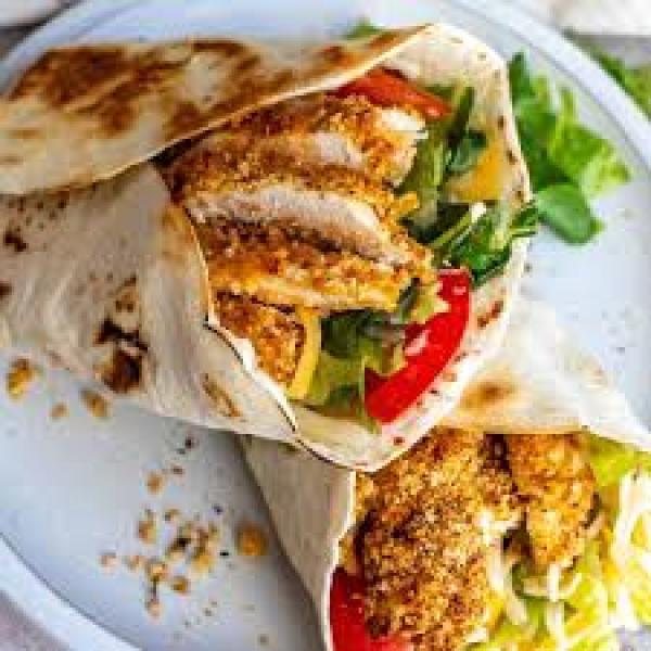 Hot Spicy Chicken Fillet Wrap 2 Filling