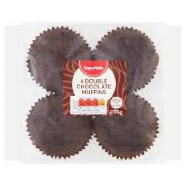 Comerford 4 Double Chocolate Muffins