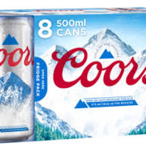Coors Light 8pk 500ml