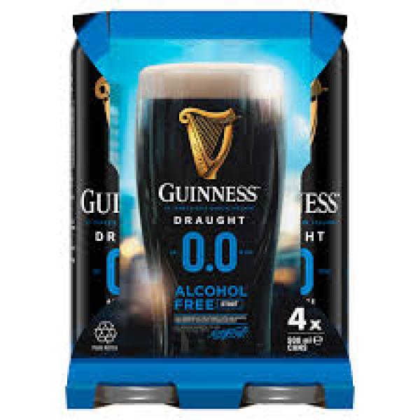 Guinness Draught Can 0.0 4pk 500ml