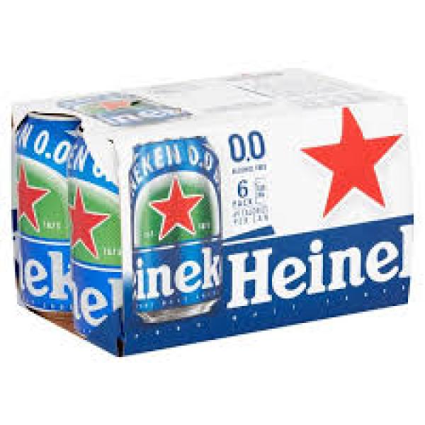 Heineken 0.0 Can 6pk 330ml