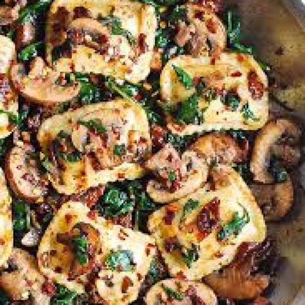Spinach, Ricotta & Wild Mushroom Ravioli